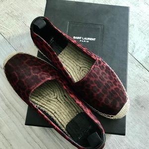 Authentic Saint Laurent Leopard Espadrilles
