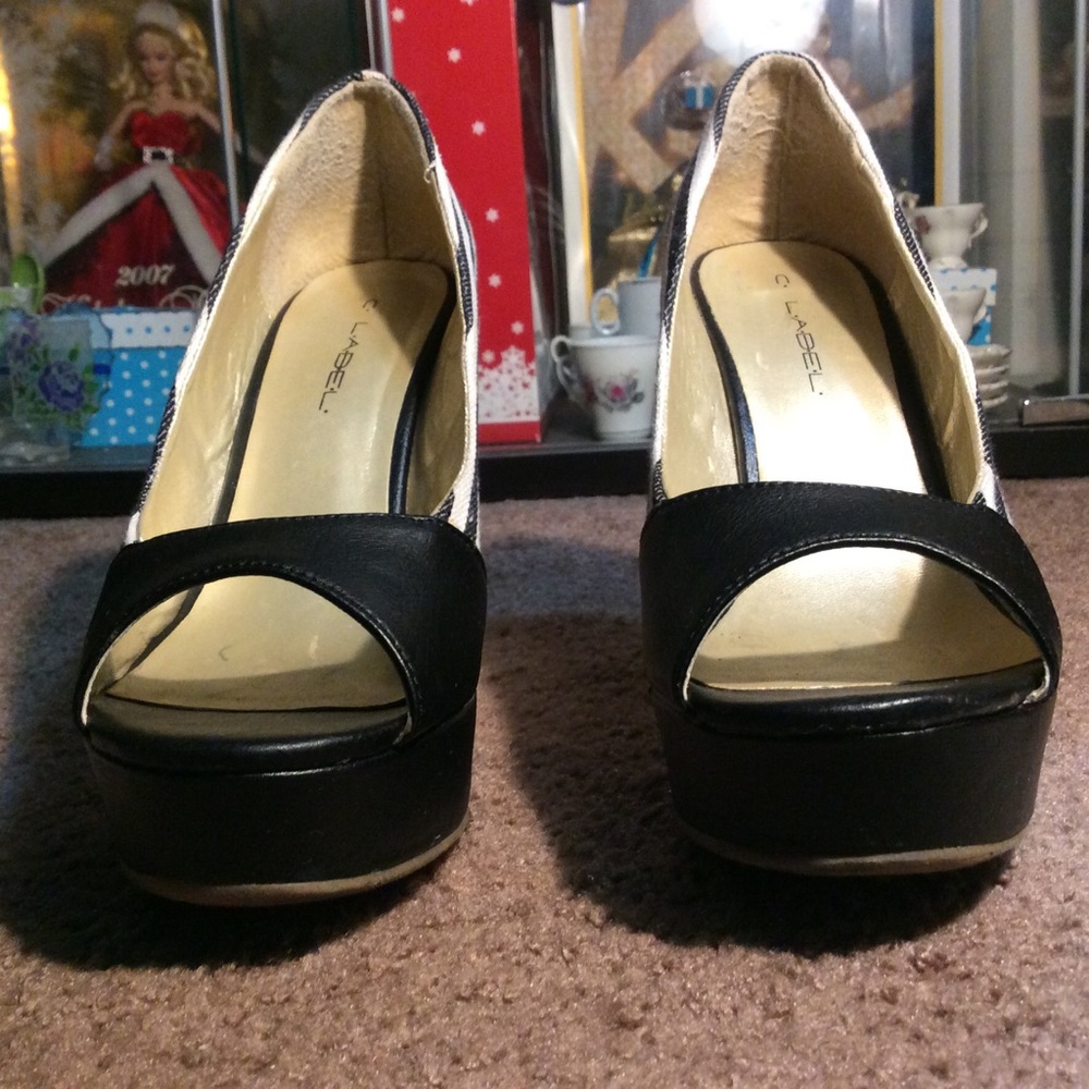 Striped Platform Shoes