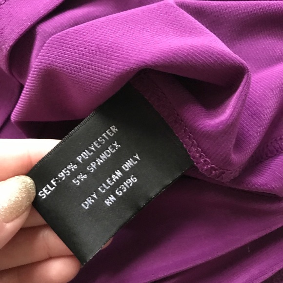 SUZI CHIN purple dolman sleeve cocktail dress - Picture 6 of 7