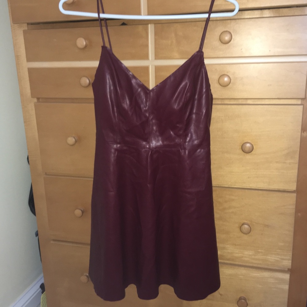 Faux leather dress