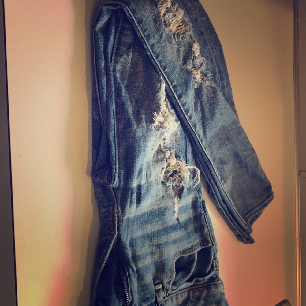 American eagle 00 ankle destructed jeggings