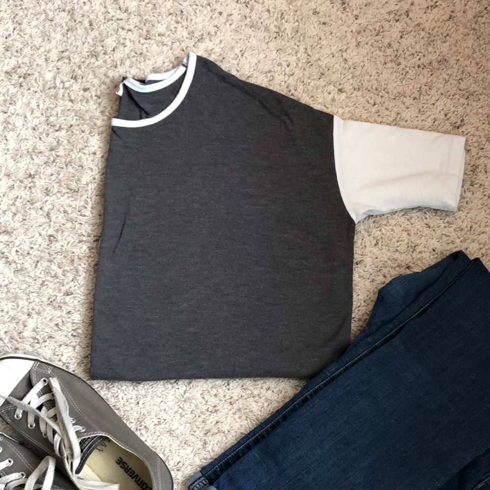 LulaRoe Irma Size S grey and white