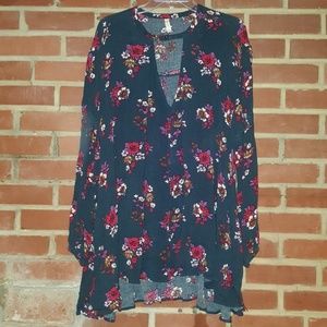 Flower Printed Flowy Top