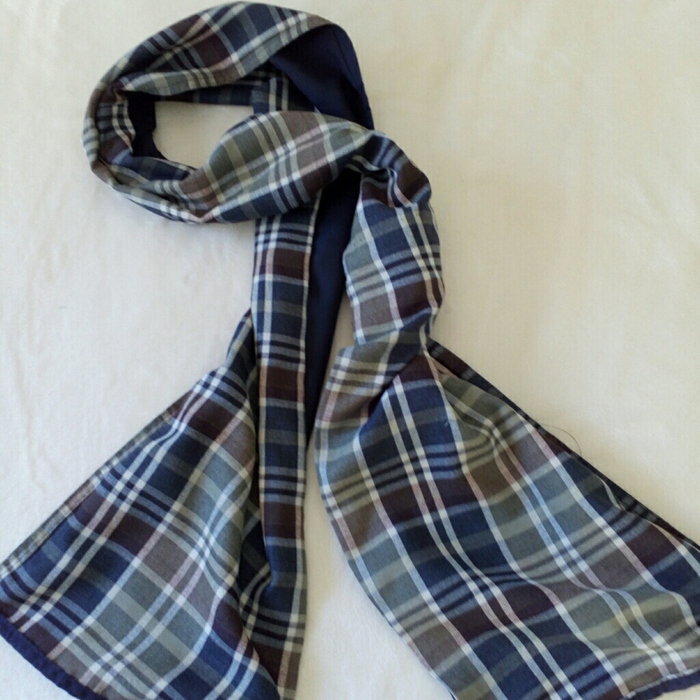 🔴 Upcycled Plaid Scarf