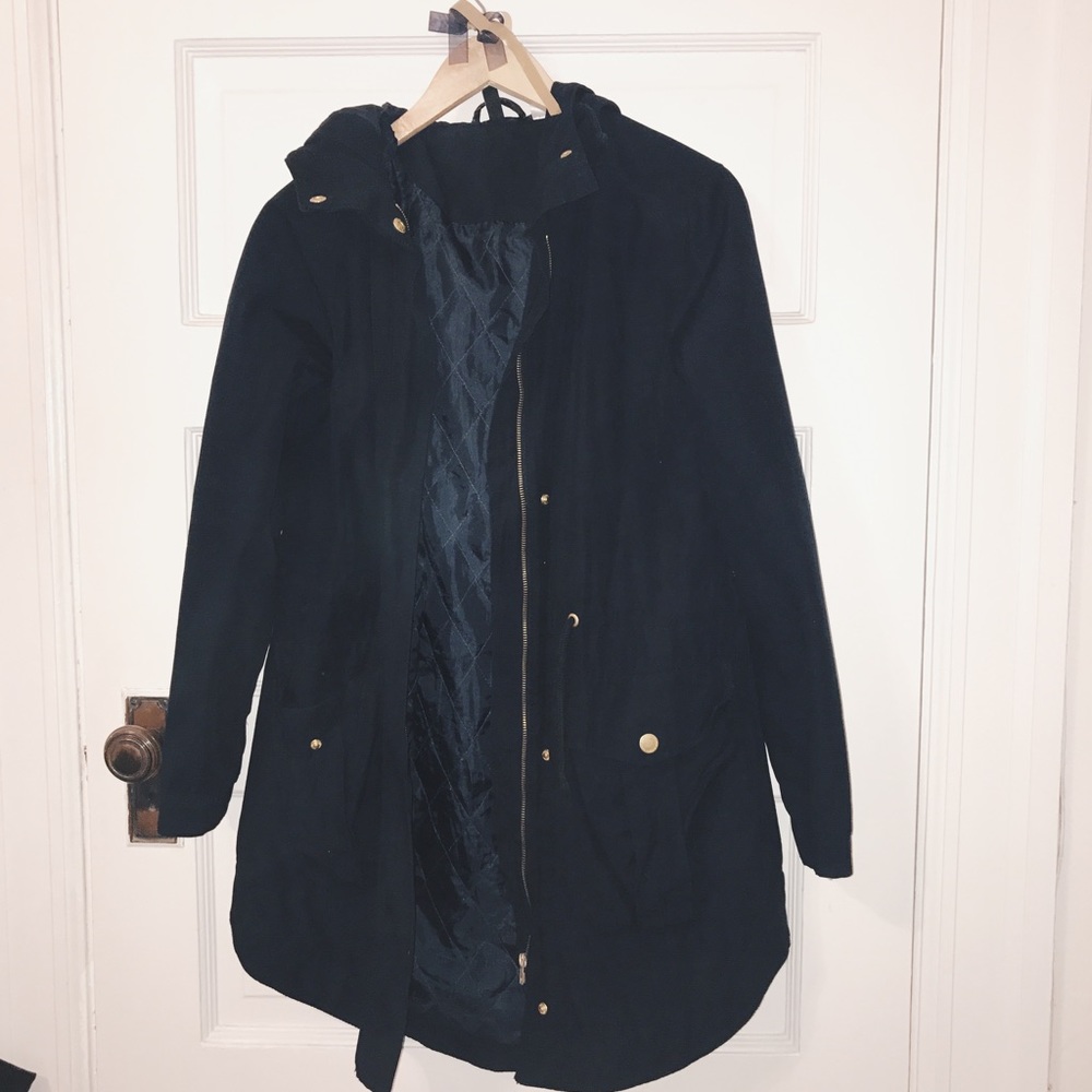 Navy Blue Trench Coat