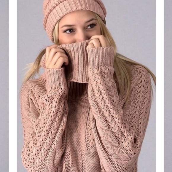 LAST 1️⃣ Turtleneck Cable Knit Detail Sweater - Picture 3 of 7