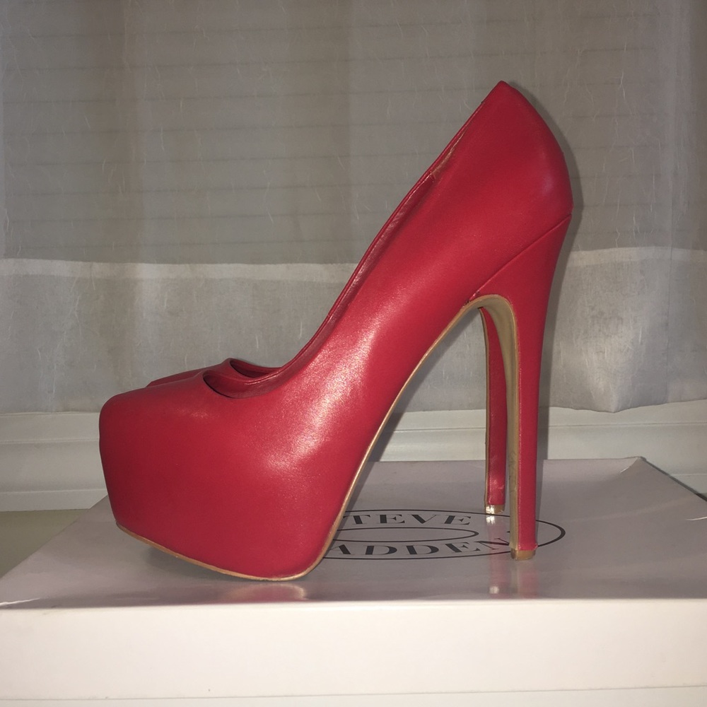 Red Leather Platforms