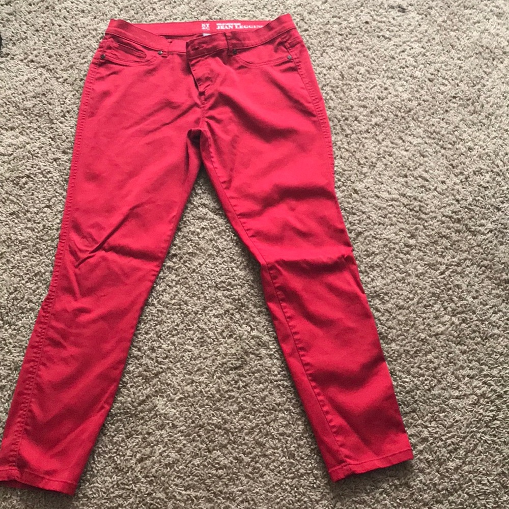 Red NY&C Jean Leggings