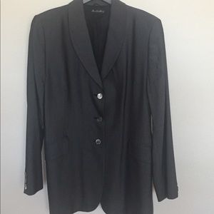 ANN FREEDBERG GRAY SKIRT SUIT