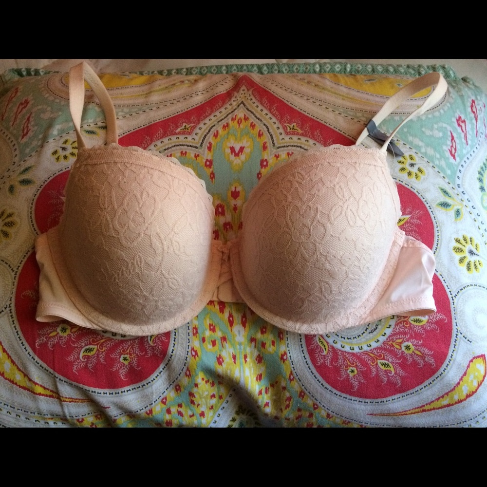 NWOT Aerie Blakely Lace bra 36C pale pink