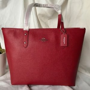 Coach - Sassy Red Zip Tote