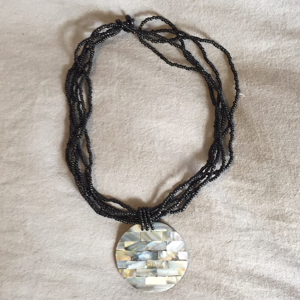 SOLD- Opalescent statement necklace
