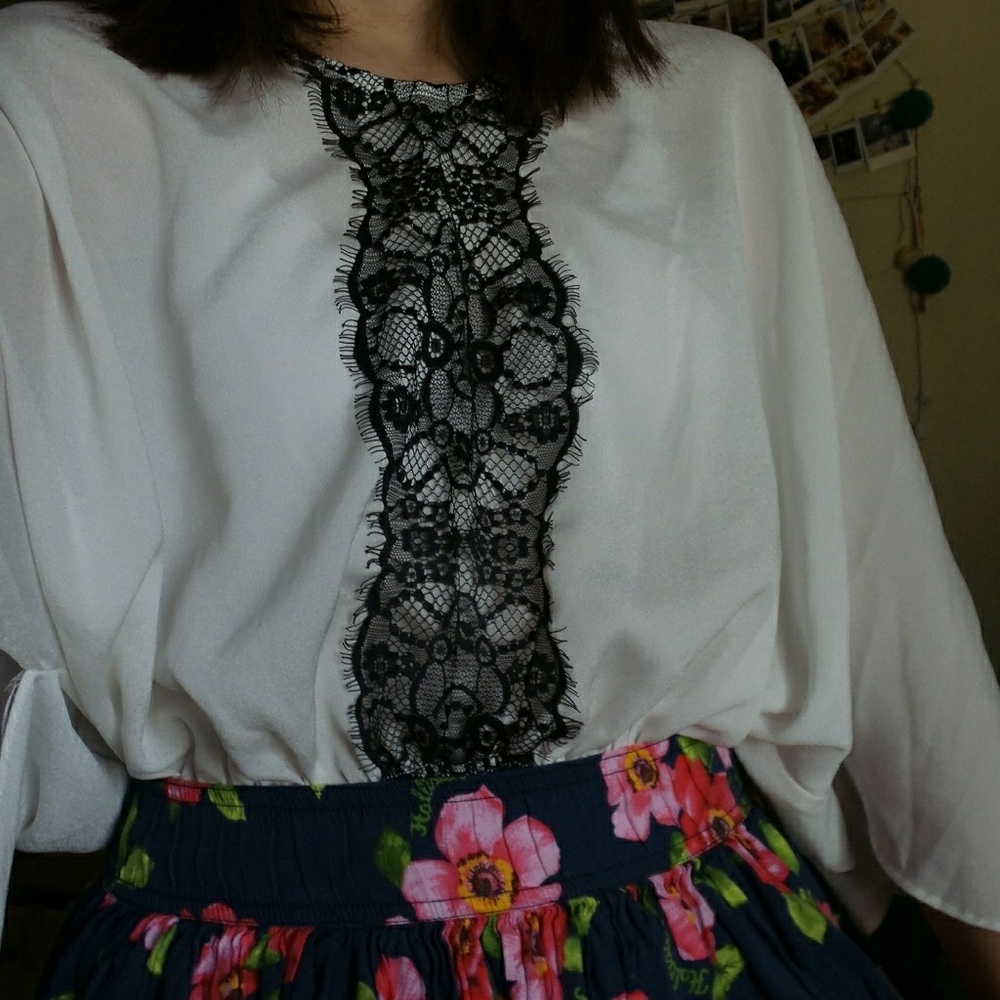 Sheer Wide Sleeve Shirt