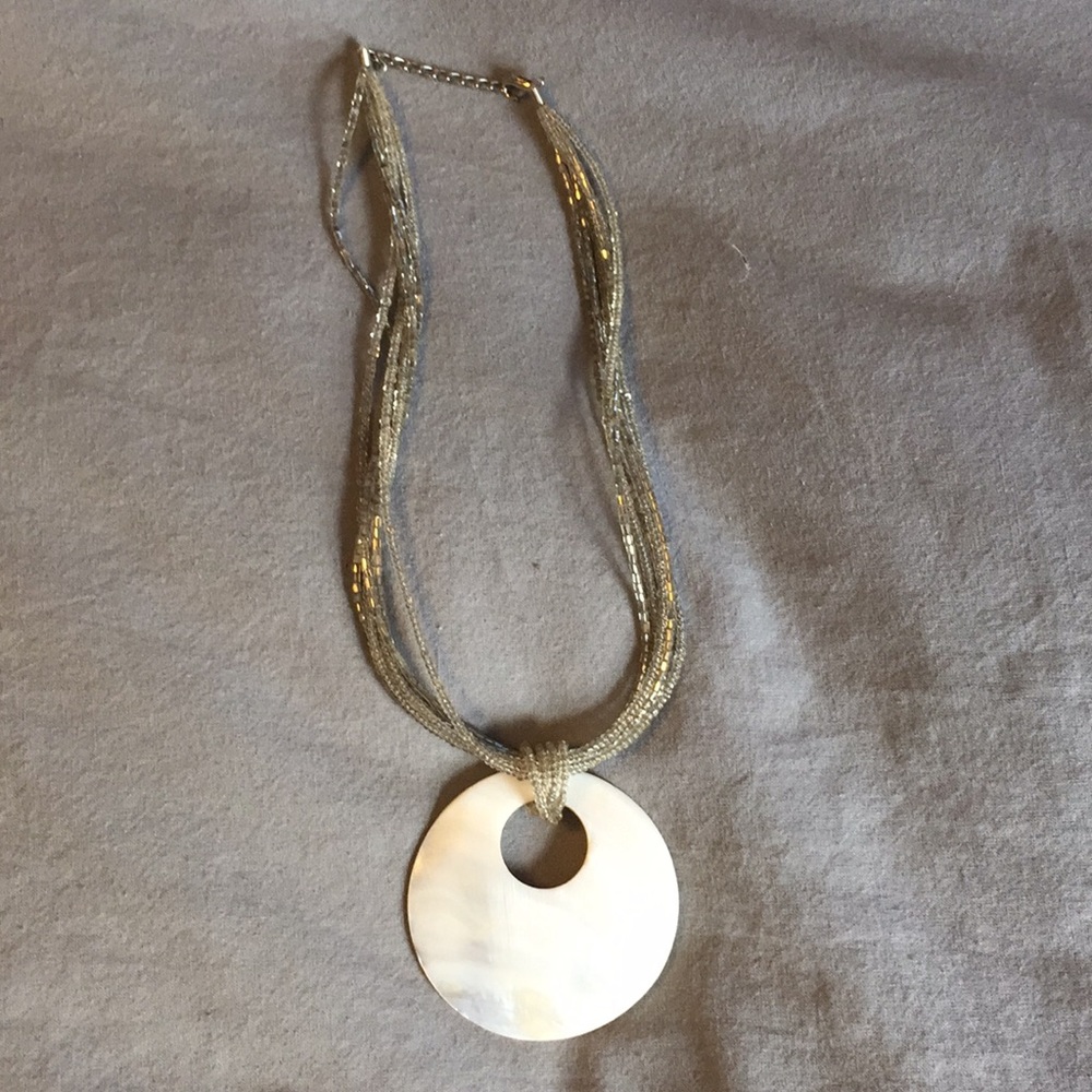 SOLD- Pearlescent statement necklace