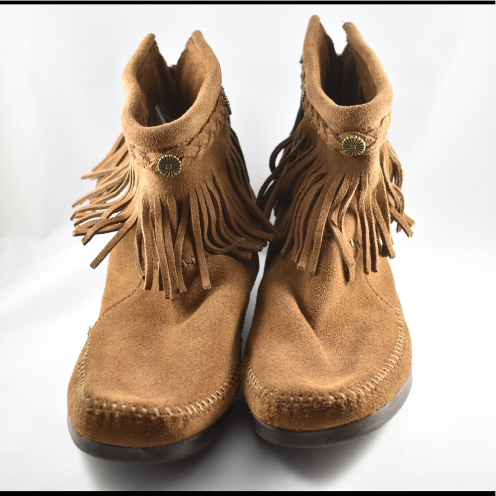 Minnetonka Fringed Moccasin Bootie