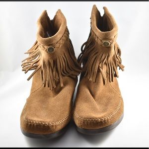 Minnetonka Fringed Moccasin Bootie