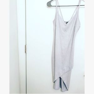 Light Blue ish/ Grey Suede Dress