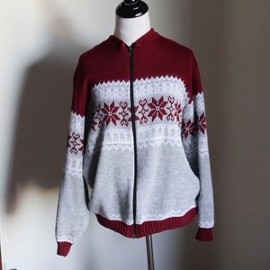 VINTAGE fair isle snowflake CHRISTMAS sweater ugly