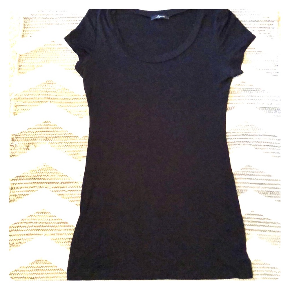 Black short sleeve tee. New with no tags.
