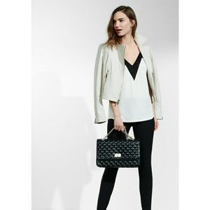 White Dressy Tank Top w/ Lacey Neckline