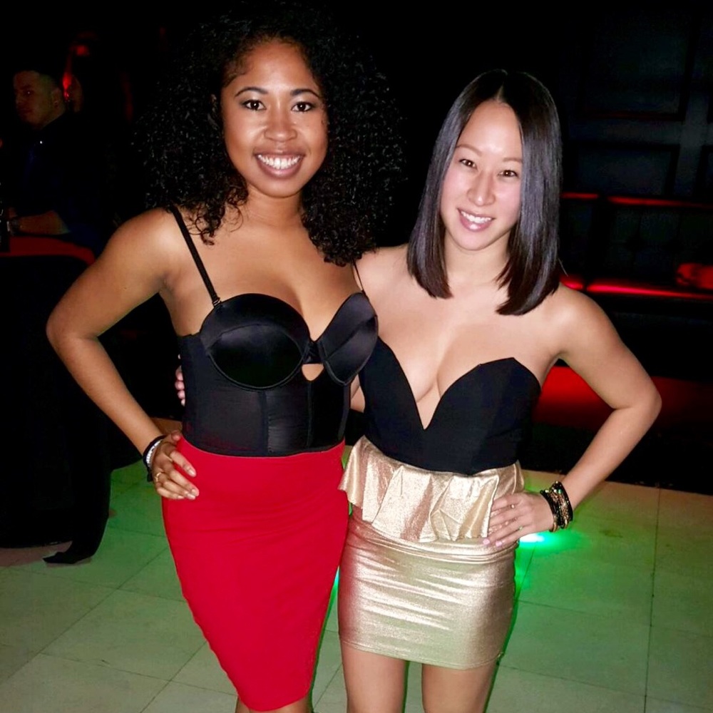 Black and gold cocktail dress