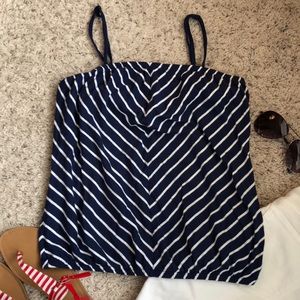 Old Navy tank top bra built in Size M white & blue