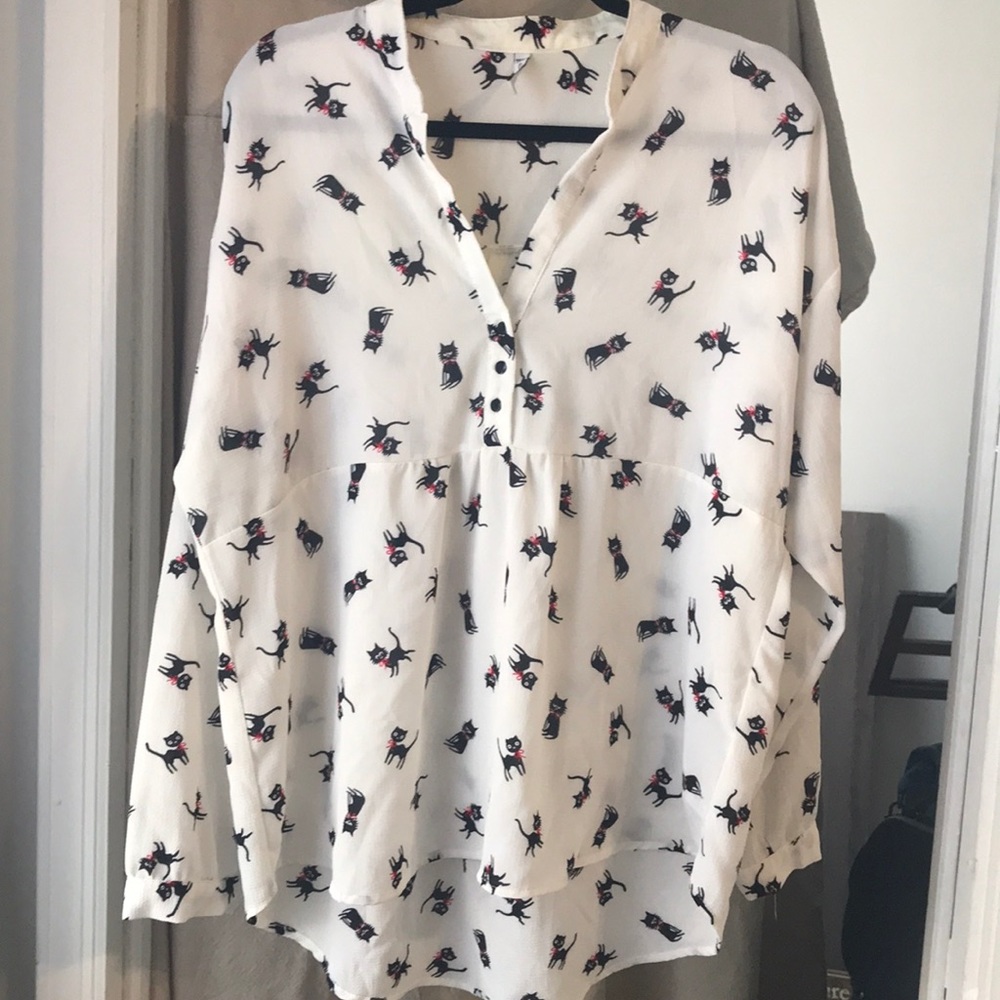 Kitten print tunic