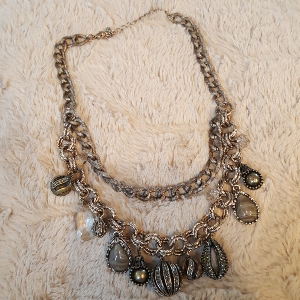 Ann Taylor Loft double strand necklace