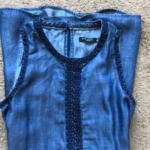 A line denim casual dress