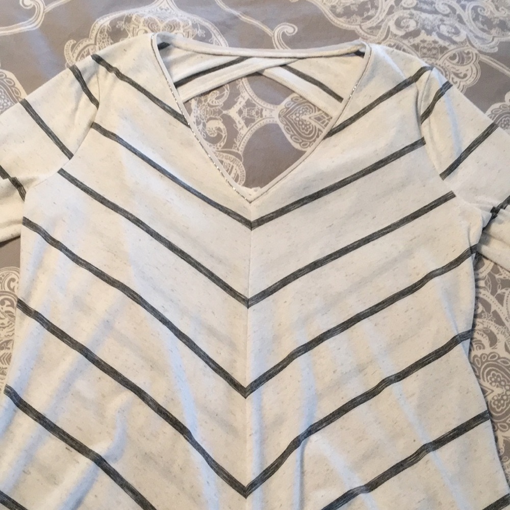Open Back asymmetrical shirt