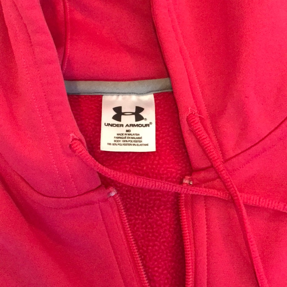 Under Armour Women's Pink Zip Up, MD - Picture 3 of 8