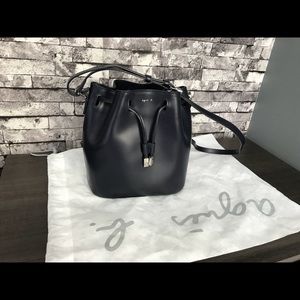 Agnes b bucket leather bag - like new