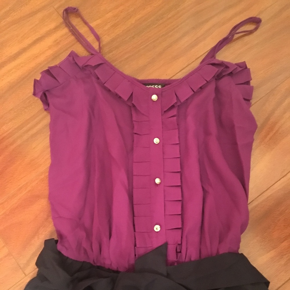 Express Navy & Purple Romper