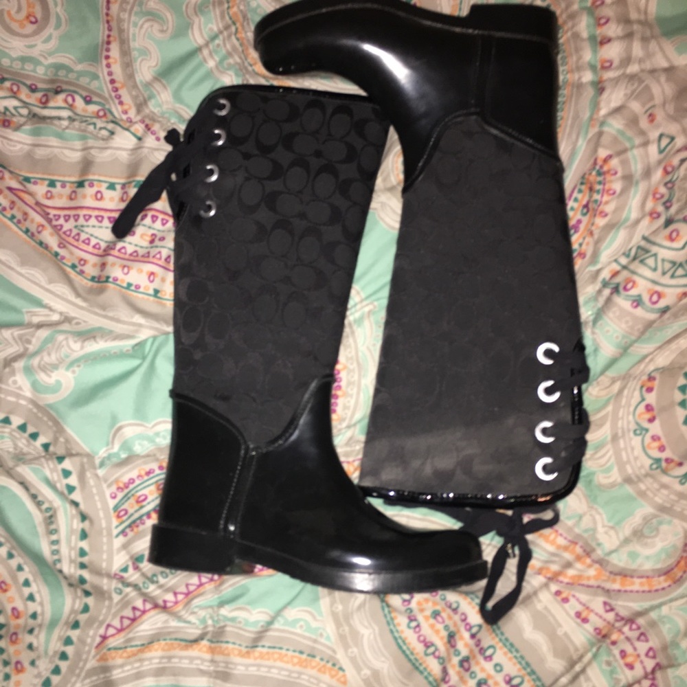 Coach rain boots