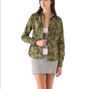 Scotch & Soda Camo Shirt w/ Sequin Collar