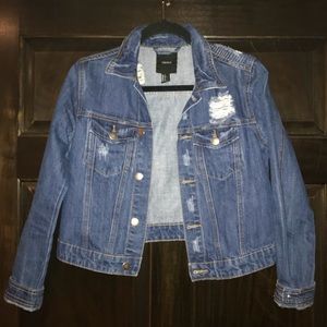 Forever 21 distressed denim jacket