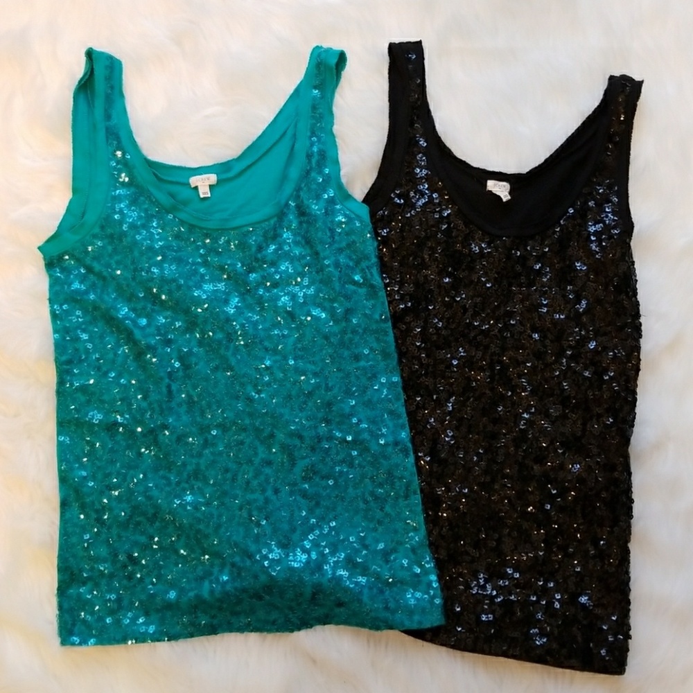 Bundle J.Crew Factory Sequin Tanks size xxs