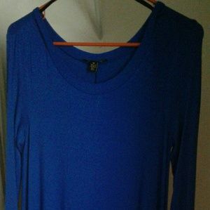 blue city triangles dress