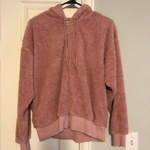 Blush Pink Fluffy Jacket, only worn once!