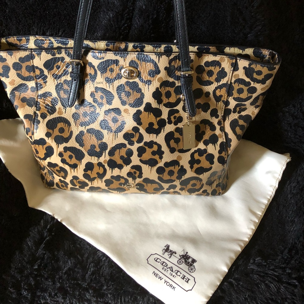 Coach Wild Beast Leopard print tote
