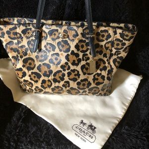 Coach Wild Beast Leopard print tote