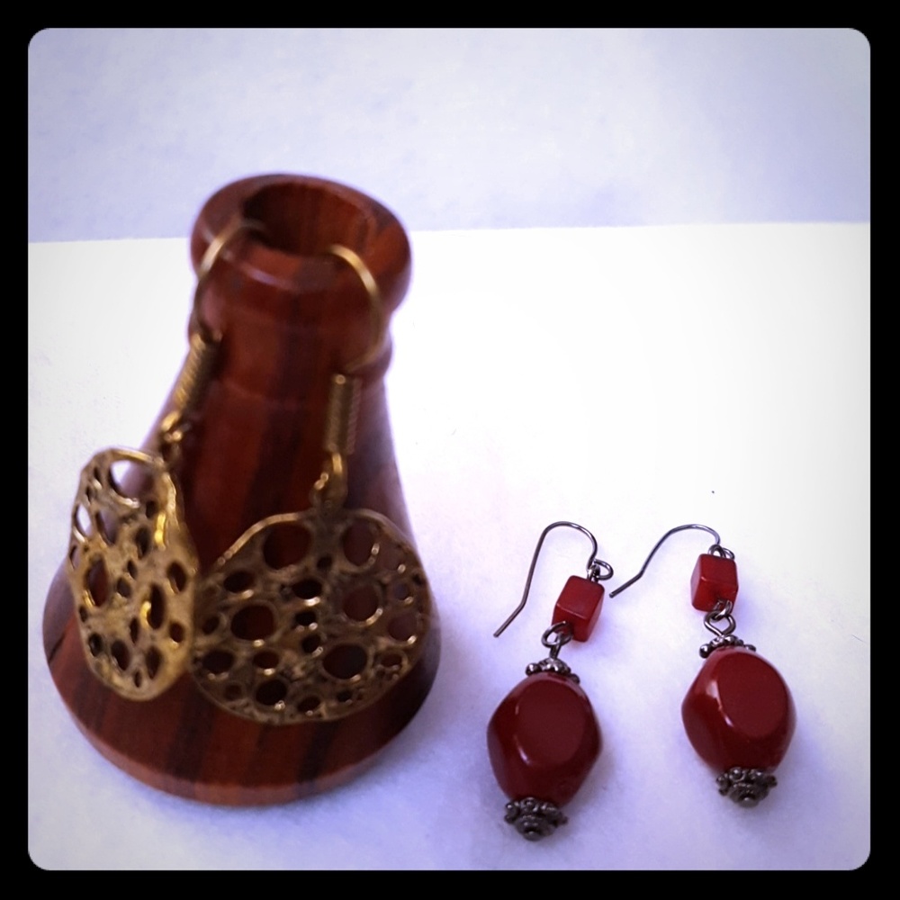 Vintage Earring Lot Set of 2 Pierced Ears