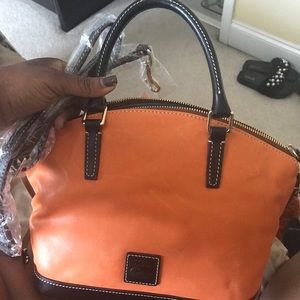 Leather Donny& Burke with shoulder strap