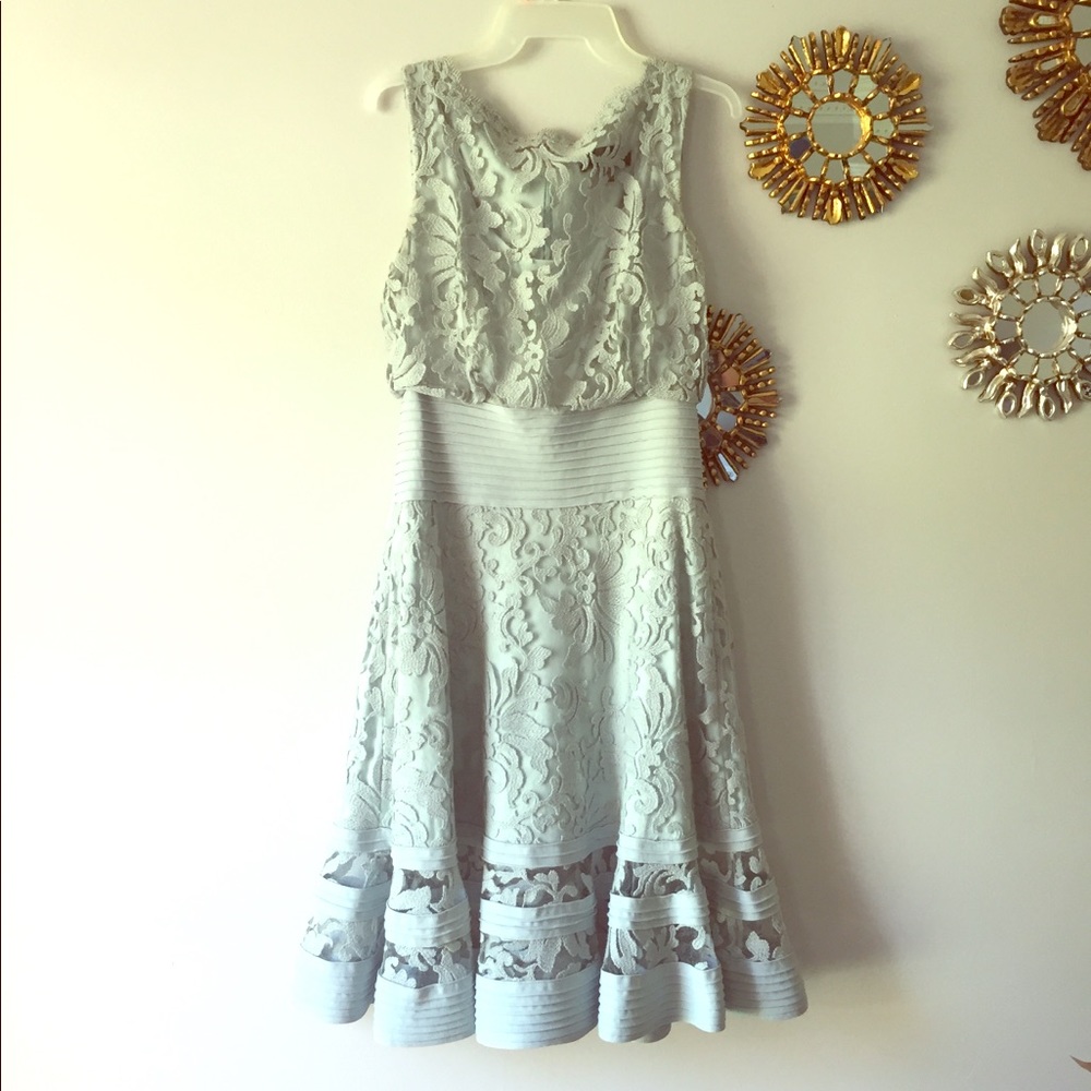 Tadashi Shoji light blue cocktail dress