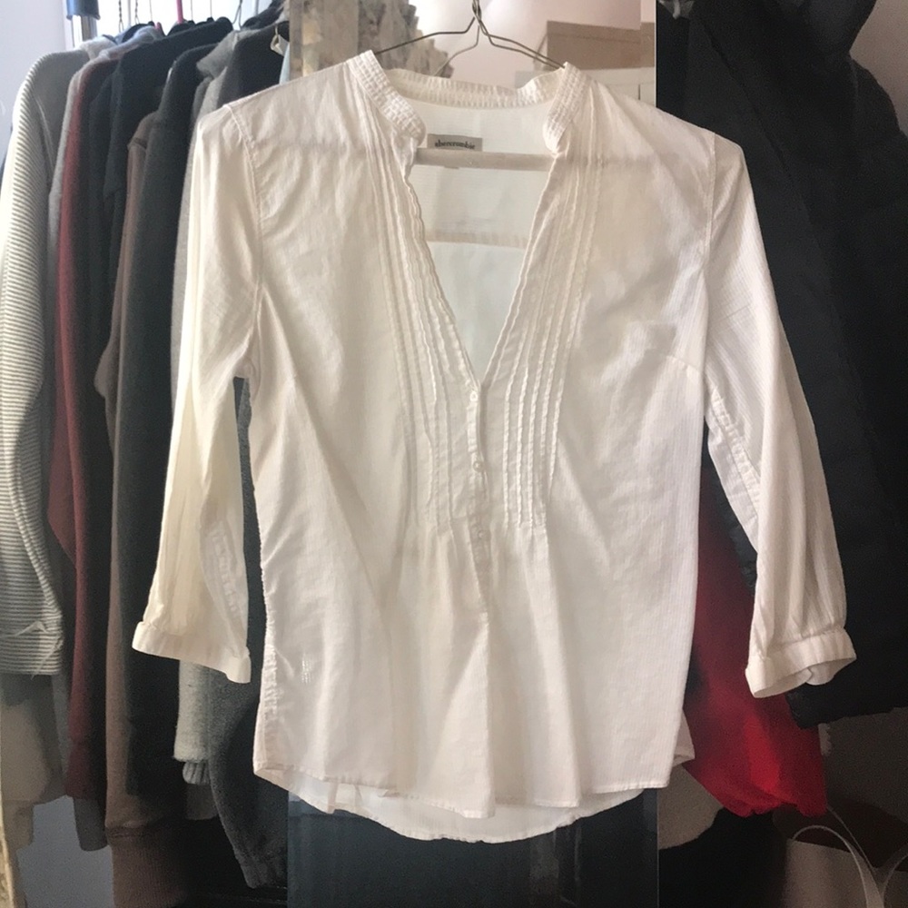 White Tunic with Ruffle Details