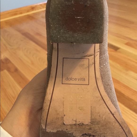 Dolce Vita Taupe Suede Booties - Picture 4 of 6