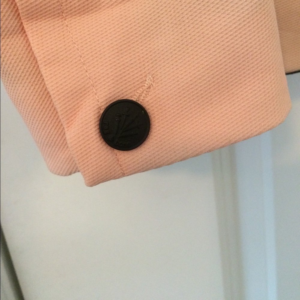 *SOLD* Rag & Bone Pink & Black Pique Tuxedo Blazer - Picture 2 of 7