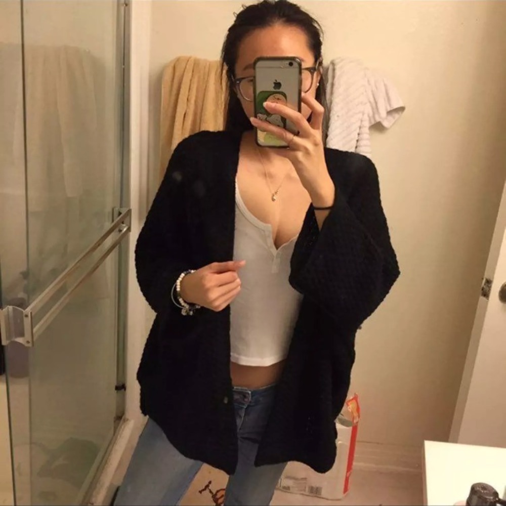 Brandy Melville Black Cardigan Thick