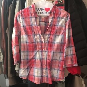 Red Plaid Button Down Shirt