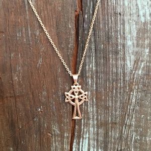 Celtic cross pendant and chain